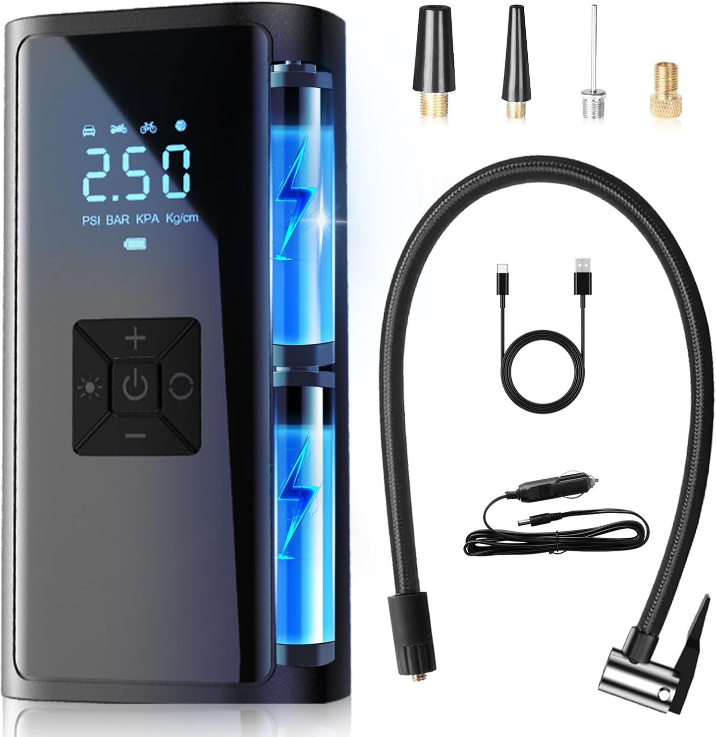 Portable Car Air Pump β Wireless, Fast Inflation for Tires & More