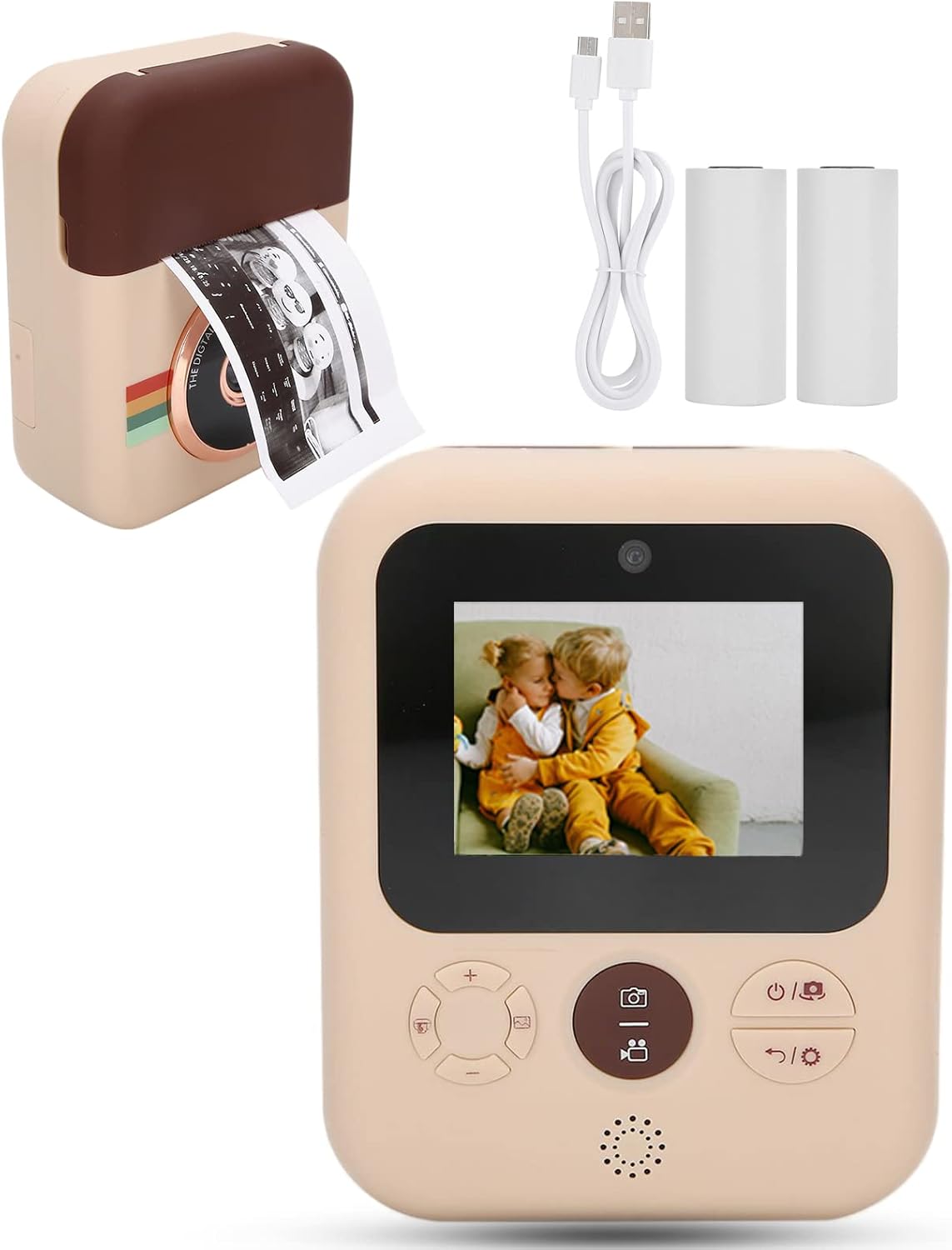 Kids Instant Print Camera – 12MP Selfie, Video & 2.4” Screen | Ages 3–12