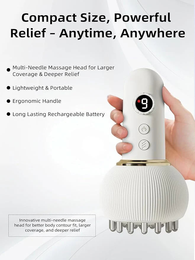 Intelligent Electric Massager – Rechargeable Handheld Relief for Scalp & Muscles
