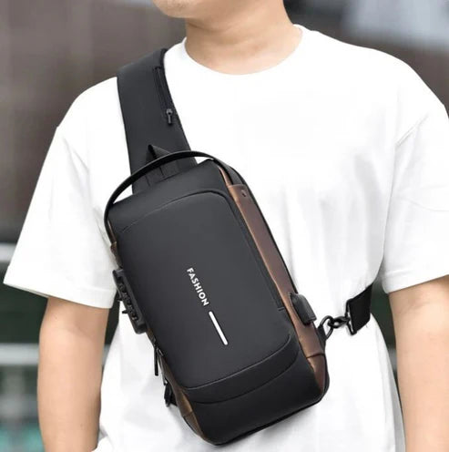 Multifunction Sling Bag – Anti-Theft Crossbody with USB Charging Port