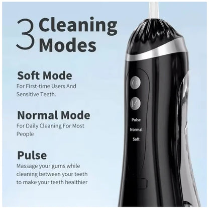 Cordless Oral Irrigator – Rechargeable Water Flosser with 3 Cleaning Modes