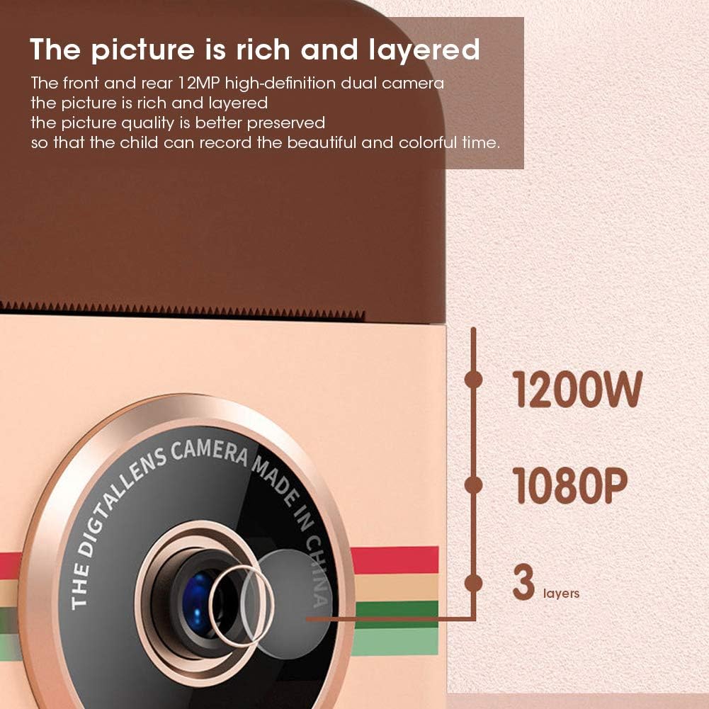 Kids Instant Print Camera – 12MP Selfie, Video & 2.4” Screen | Ages 3–12
