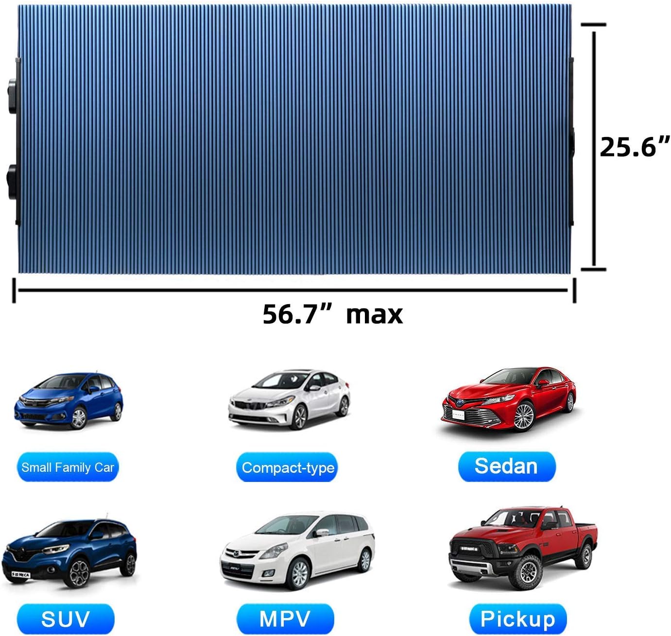 Retractable Car Sun Shade – UV & Heat Protection with Easy Roll-Up Design