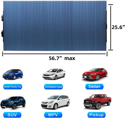 Retractable Car Sun Shade – UV & Heat Protection with Easy Roll-Up Design