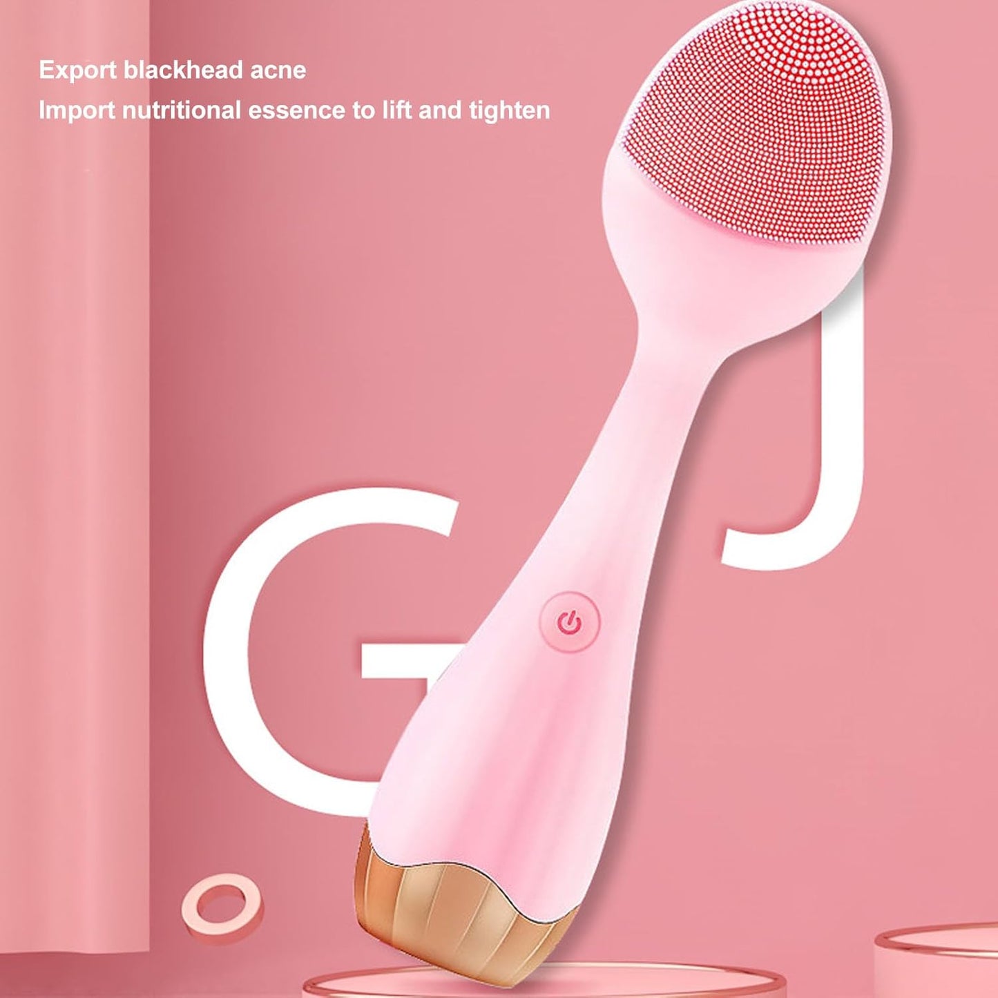 JML Porefitcon Sonic Facial Cleaner – 4-Mode Rechargeable Silicone Face Brush