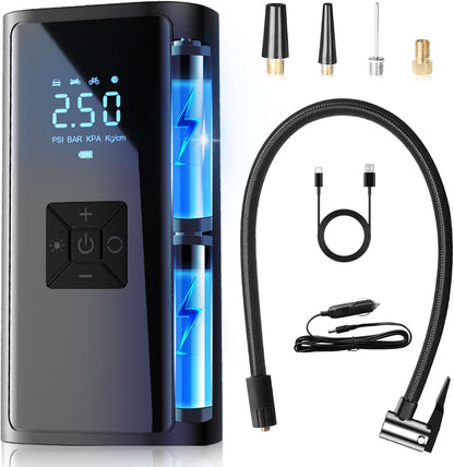 Portable Car Air Pump – Wireless, Fast Inflation for Tires & More