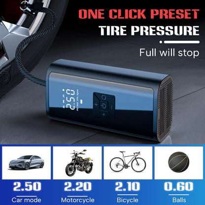 Portable Car Air Pump – Wireless, Fast Inflation for Tires & More