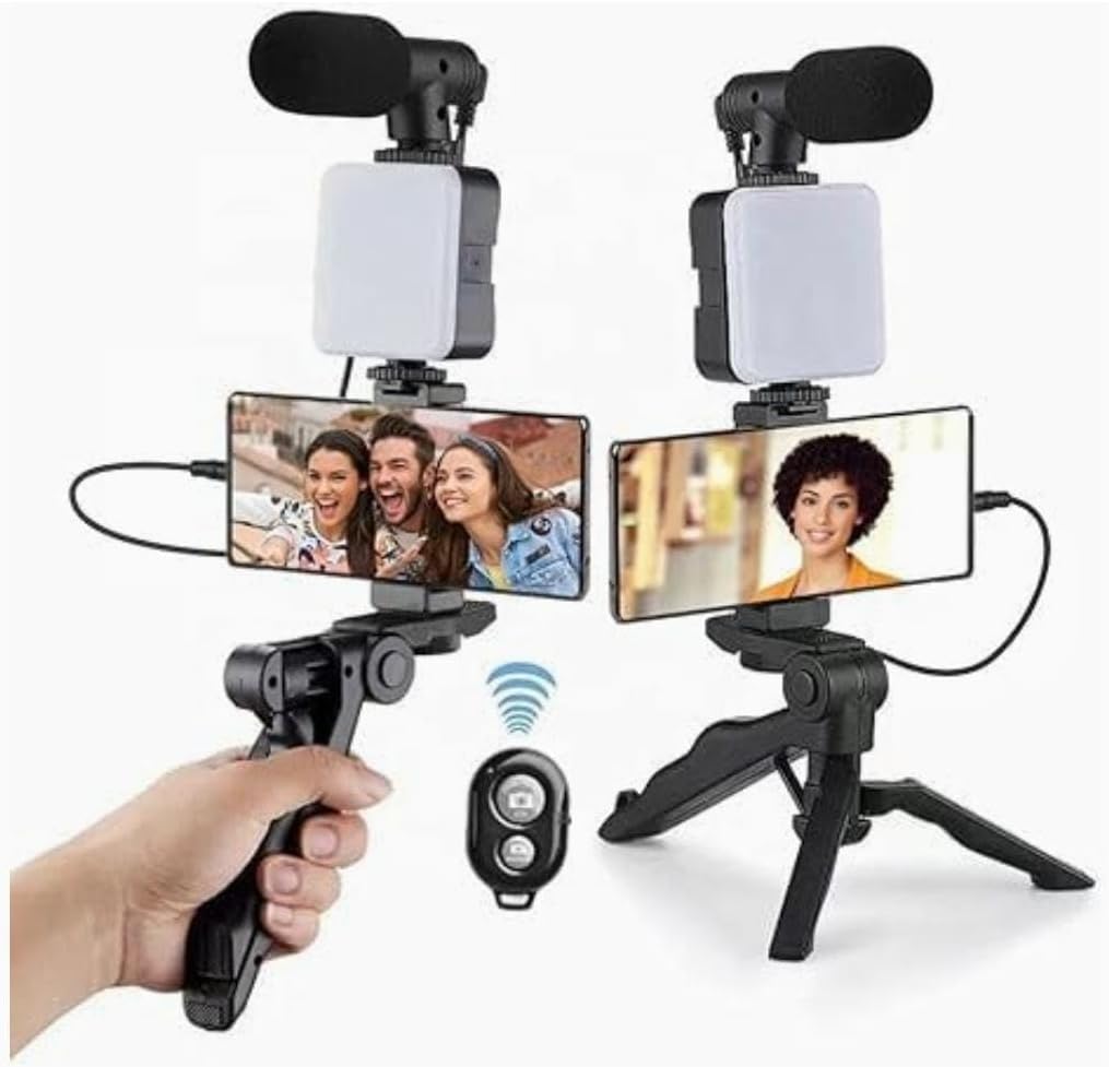 Vlogging Studio Kit – U-Shaped Stabilizer for Cameras & Smartphones